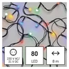 Kép 4/10 - LED karácsonyi fényfüzér, cseresznye – golyók, 8 m, kültéri és beltéri, többszínű, időzítő
