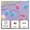 Kép 4/10 - LED fényfüzér, cseresznye – golyók 2,5 cm, 4 m, kültéri és beltéri, többszínű, időzítő