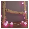 Kép 7/12 - LED fényfüzér, cseresznye – golyók 2,5 cm, 4 m, kültéri és beltéri, rózsaszínű, időzítő