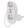 Kép 1/12 - Hosszabbító 1,4 m / 2 aljzat+2×USB-A+1×USB-C / fehér / PVC / 1,5 mm2