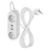 Kép 2/12 - Hosszabbító 1,4 m / 2 aljzat+2×USB-A+1×USB-C / fehér / PVC / 1,5 mm2
