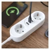 Kép 9/12 - Hosszabbító 1,4 m / 2 aljzat+2×USB-A+1×USB-C / fehér / PVC / 1,5 mm2