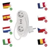 Kép 10/12 - Hosszabbító 1,4 m / 2 aljzat+2×USB-A+1×USB-C / fehér / PVC / 1,5 mm2