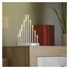 Kép 4/12 - LED gyertyatartó, fehér, 24,5 cm, 3x AA, beltéri, meleg fehér, időzítő