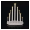 Kép 9/12 - LED gyertyatartó, fehér, 24,5 cm, 3x AA, beltéri, meleg fehér, időzítő