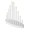 Kép 11/12 - LED gyertyatartó, fehér, 24,5 cm, 3x AA, beltéri, meleg fehér, időzítő