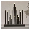 Kép 4/12 - LED gyertyatartó, fekete, 27,5 cm, 3x AA, beltéri, meleg fehér, időzítő