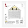Kép 7/9 - LED adventi naptár, fa, 35x33 cm, 2x AA, beltéri, meleg fehér, időzítő