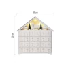 Kép 9/9 - LED adventi naptár, fa, 35x33 cm, 2x AA, beltéri, meleg fehér, időzítő