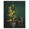 Kép 3/7 - LED karácsonyfa, havas, 52 cm, 3x AA, beltéri, meleg fehér, időzítő