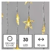 Kép 2/9 - LED karácsonyi fényfüggöny – csillagok, 120x90 cm, beltéri, meleg fehér, időzítő