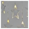 Kép 8/13 - LED karácsonyi fényfüggöny – csillagok, 45x84 cm, kültéri és beltéri, meleg fehér