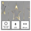 Kép 9/13 - LED karácsonyi fényfüggöny – csillagok, 45x84 cm, kültéri és beltéri, meleg fehér