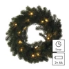 Kép 6/9 - LED karácsonyi koszorú, 40 cm, 2x AA, beltéri, meleg fehér, időzítő
