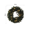 Kép 9/9 - LED karácsonyi koszorú, 40 cm, 2x AA, beltéri, meleg fehér, időzítő