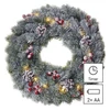 Kép 7/10 - LED karácsonyi koszorú, havas, 38 cm, 2x AA, beltéri, meleg fehér, időzítő