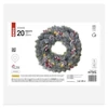Kép 8/10 - LED karácsonyi koszorú, havas, 38 cm, 2x AA, beltéri, meleg fehér, időzítő