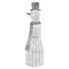 Kép 6/12 - LED karácsonyi hóember, rattan, 124 cm, beltéri, hideg fehér, időzítő