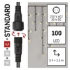 Kép 4/14 - Standard LED sorolható karácsonyi füzér – jégcsapok, 2,5 m, kültéri, meleg fehér