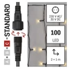 Kép 4/12 - Standard LED sorolható karácsonyi füzér – fényfüggöny, 1x2 m, kültéri, meleg fehér