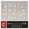Kép 10/13 - Standard LED sorolható füzér, villogó – jégcsapok, 2,5 m, kültéri, meleg/hideg fehér