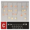 Kép 10/13 - Standard LED sorolható füzér, pulzáló – jégcsapok, 2,5 m, kültéri, piros/vintage