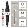 Kép 4/15 - Profi LED sorolható füzér, fekete – jégcsapok, 3 m, kültéri, meleg fehér
