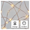 Kép 12/12 - LED karácsonyi nano fényfüzér, réz, 4 m, kültéri és beltéri, meleg fehér, időzítő