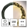 Kép 4/12 - LED karácsonyi nano fényfüzér, zöld, 15 m, kültéri és beltéri, meleg fehér, időzítő