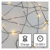 Kép 12/12 - LED karácsonyi nano fényfüzér, zöld, 15 m, kültéri és beltéri, meleg fehér, időzítő