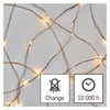 Kép 12/12 - LED karácsonyi nano fényfüzér, réz, 0,9 m, 2x AA, beltéri, meleg fehér, időzítő