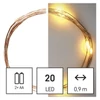 Kép 4/12 - LED karácsonyi nano fényfüzér, 1,9 m, 2x AA, beltéri, meleg fehér, időzítő