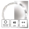 Kép 4/12 - LED karácsonyi nano fényfüzér, ezüst, 4 m, kültéri és beltéri, hideg fehér, időzítő