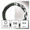 Kép 4/12 - LED karácsonyi nano fényfüzér, zöld, 15 m, kültéri és beltéri, hideg fehér, időzítő