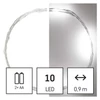 Kép 4/12 - LED karácsonyi nano fényfüzér, ezüst, 0,9 m, 2x AA, beltéri, hideg fehér, időzítő