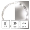 Kép 4/12 - LED karácsonyi nano fényfüzér, 1,9 m, 2x AA, beltéri, hideg fehér, időzítő