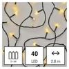 Kép 4/10 - LED karácsonyi fényfüzér, 2,8 m, 3x AA, kültéri és beltéri, meleg fehér, időzítő