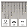 Kép 4/14 - LED karácsonyi jégcsapok, 3,6 m, kültéri és beltéri, meleg fehér, programokkal