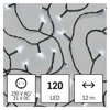 Kép 4/14 - LED karácsonyi fényfüzér, 12 m, kültéri és beltéri, hideg fehér, időzítő
