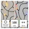 Kép 4/10 - LED karácsonyi fényfüzér 2 az 1-ben, 10 m, kültéri és beltéri, meleg fehér/többszínű, prog