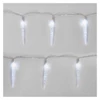 Kép 7/11 - LED karácsonyi fényfüzér – 10x jégcsap, 1,35 m, 2x AA, beltéri, hideg fehér, időzítő