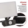 Kép 17/49 - LED-es reflektor TAMBO mozgásérzékelővel, 20 W, 2000 lm, fekete