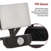 Kép 19/50 - LED-es reflektor TAMBO mozgásérzékelővel, 10 W, 1000 lm, fekete