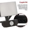 Kép 21/50 - LED-es reflektor TAMBO mozgásérzékelővel, 10 W, 1000 lm, fekete