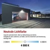Kép 32/50 - LED-es reflektor TAMBO mozgásérzékelővel, 10 W, 1000 lm, fekete