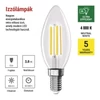 Kép 9/33 - LED izzó Filament gyertya A CLASS/ E14 / 3,8 W (60 W) / 806 lm / természetes fehér