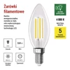 Kép 10/33 - LED izzó Filament gyertya A CLASS/ E14 / 3,8 W (60 W) / 806 lm / természetes fehér