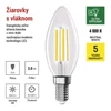 Kép 11/33 - LED izzó Filament gyertya A CLASS/ E14 / 3,8 W (60 W) / 806 lm / természetes fehér