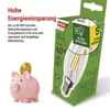 Kép 14/33 - LED izzó Filament gyertya A CLASS/ E14 / 3,8 W (60 W) / 806 lm / természetes fehér