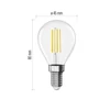 Kép 5/31 - LED izzó Filament Mini Globe  A CLASS/ E14 / 3,8 W (60 W) / 806 lm / Természetes fehér